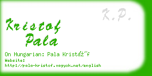 kristof pala business card